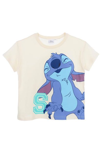 Disney Stitch Mädchen T-Shirt, Lilo&Stitch, Baumwolle, Kinder Shirt, Größe 116 bis 164, 6 bis 14 Jahre