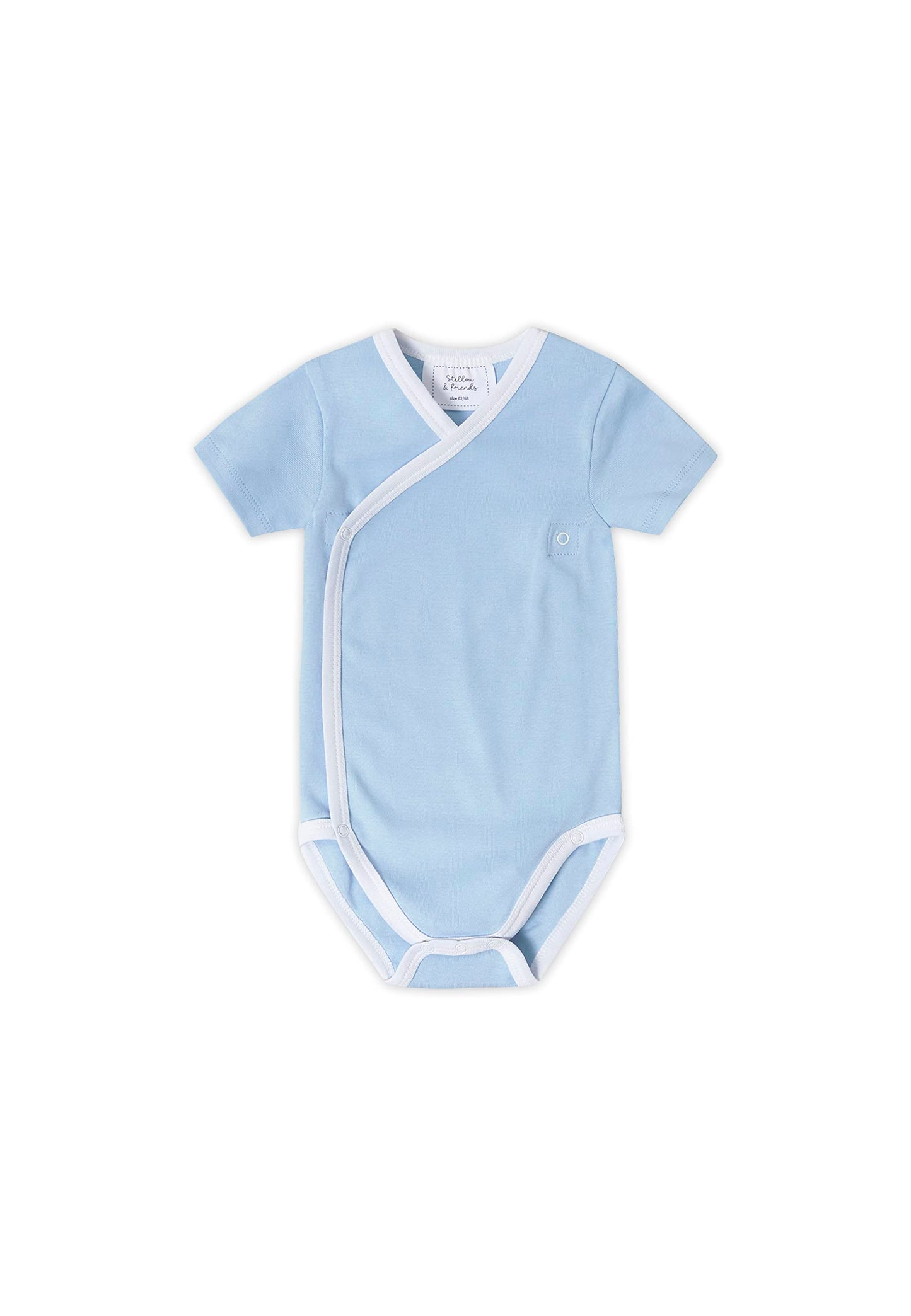 Stellou & friends Baby Body, 100% Bio-Baumwoll Wickelbody 3er MultiSet, kuschelweiche und hochwertige Kinder Kleidung für Jungs und Mädchen, Langarm & Kurzarm-body, OEKO-TEX 100 Zertifiziert