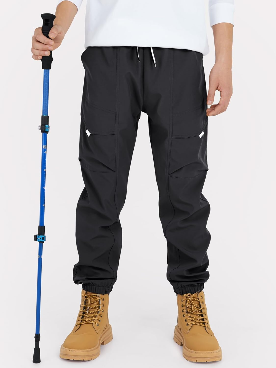 YOUNGSOUL Cargohose Jungen Wasserdicht Kinder Wanderhose Outdoor Jungs Cargo Hose mit Gummizug