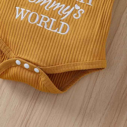Juflam Neugeborene Baby Mädchen Kleidung Mama Sprüche Mama Mini Strampler Top Hose Outfit Set mit Stirnband