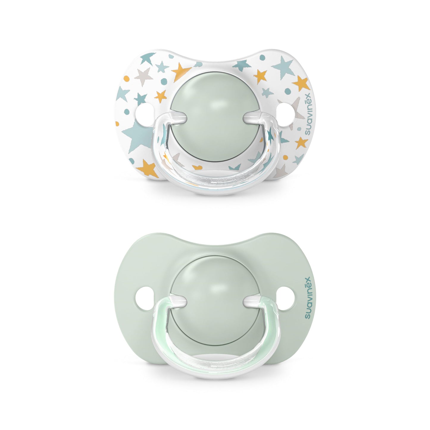 Suavinex, Set mit 2 Schnullern für Babys 0-6 Monate, Symmetrisch, Super weich und flexibel, Dreams Pink, 2er-Pack