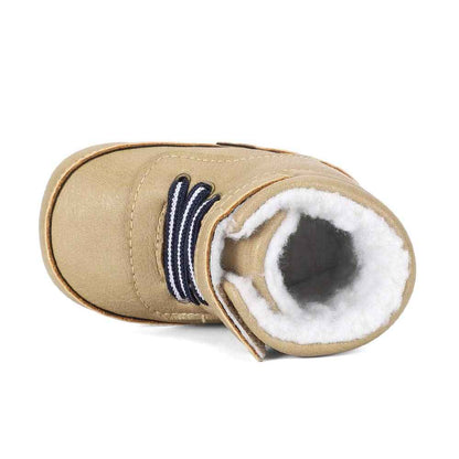 LACOFIA Baby Boys Cowboy Winter Boots Toddler Non-Slip Laces Snow Boots