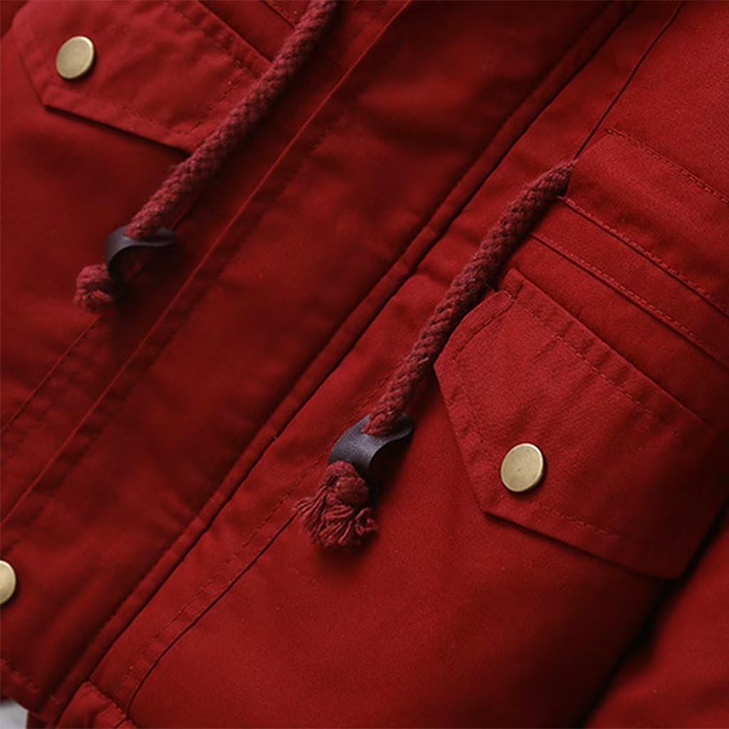 linboo Children's Winter Jacket Boys Girls Warm Lined Blouson Hoodie Thick Coat Parka Baby Winter Coats