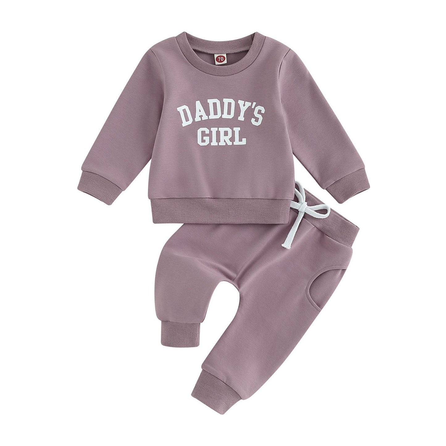 Baby Unisex Weihnachten 2-teilige Hosen Set Jungen Mädchen Weihnachten Outfit Langarm Lebkuchen Papas Mädchen Briefdruck Sweatshirt + Jogginghose Weihnachten Outfit Set Weihnachten Streetwear