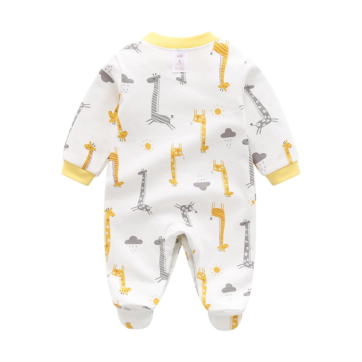 KIDDLETOWN Baby Pyjamas Newborn Baby Girls 0-3 Months Organic Cotton Long Sleeve Popper Frog Cartoon