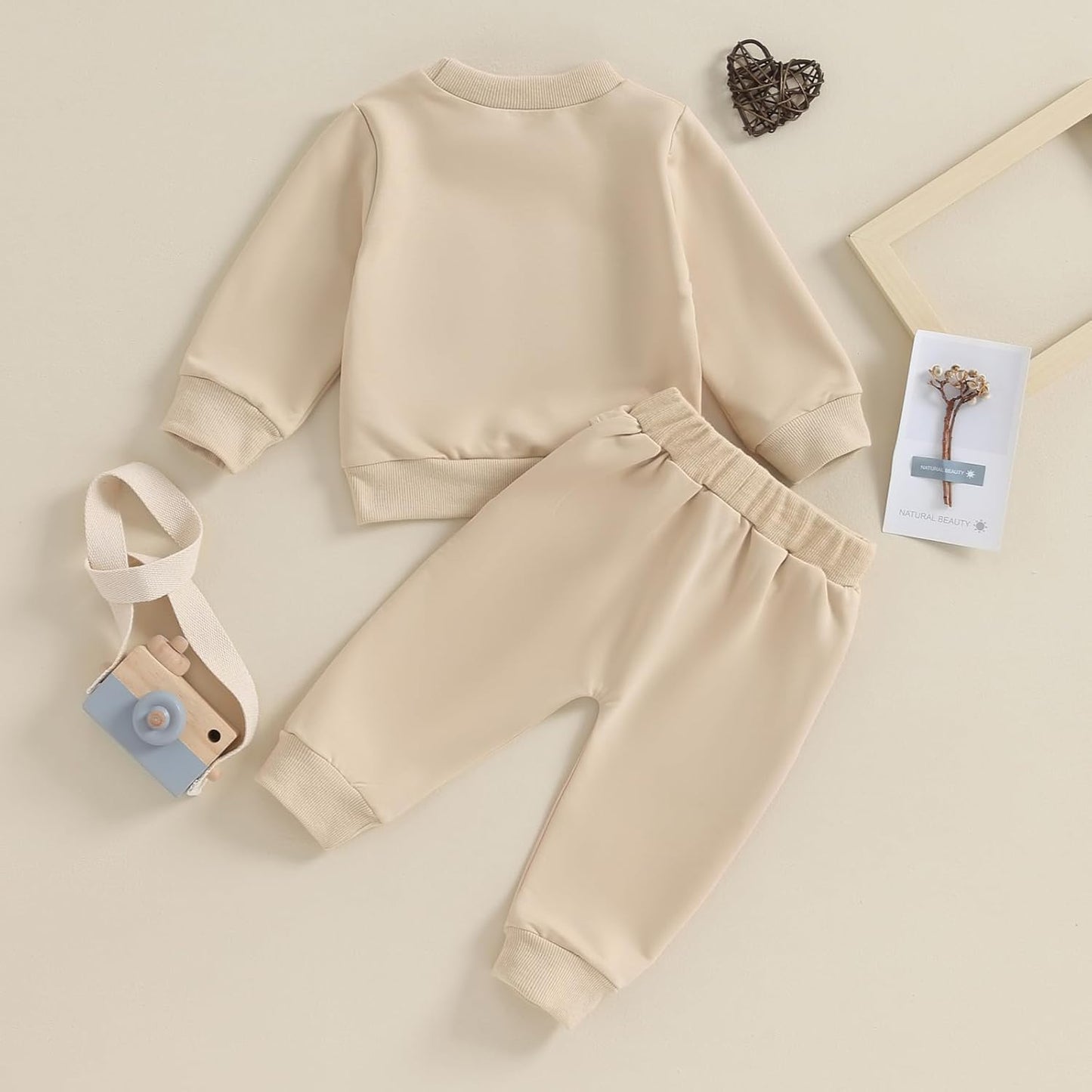 Baby Boys' Two-Piece Outfit, Long Sleeve Sweatshirt + Trousers, 2-Piece Set, Baby Clothing, 0-3 Years, Children's Outfit for Baby Boys 