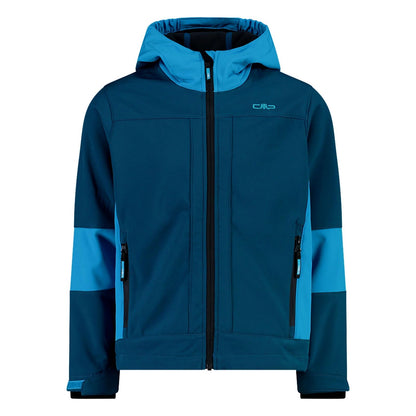 CMP Unisex Children's Giacca in Softshell Da Bambini Con Cappuccio Fisso Softshell Jacket for Children with Fixed Hood