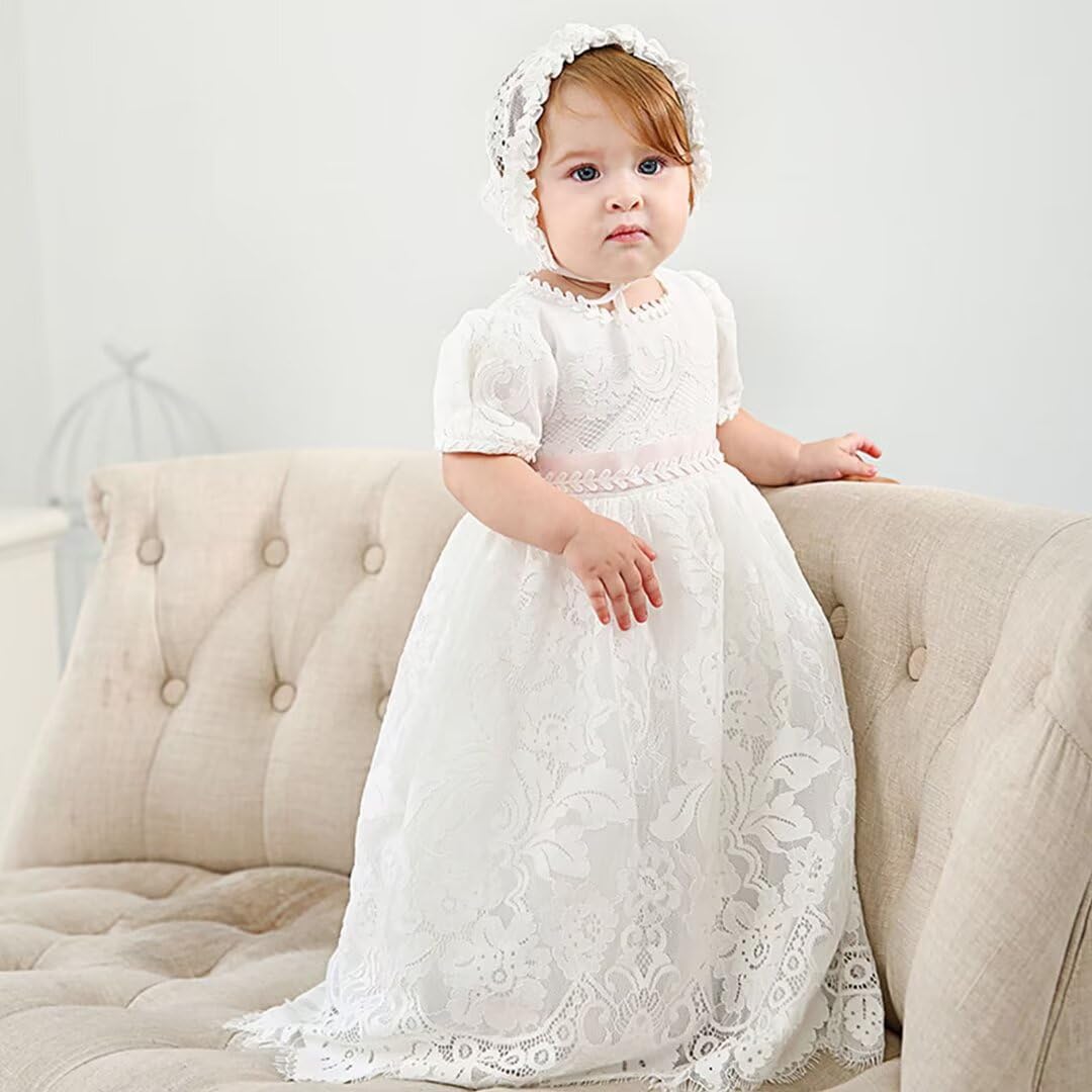 Baby Lange Taufe Kleider Weiße Taufe Kleid Besondere Anlässe Kleider für Mädchen Geburtstag