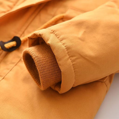 linboo Children's Winter Jacket Boys Girls Warm Lined Blouson Hoodie Thick Coat Parka Baby Winter Coats