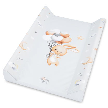 Wickelunterlage Wickelauflage Keil 70x47 cm - Wickeltischauflage für Babys abwaschbare und wasserdichte Wickelmulde ideal für Babybett und Wickeltisch Kaninchen Motiv