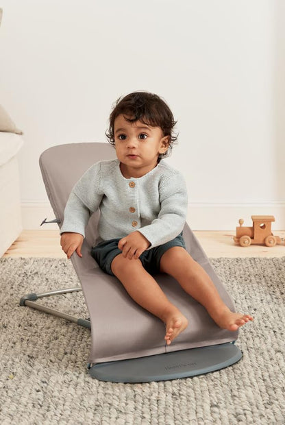BabyBjörn Bliss Baby Bouncer, Woven, Classic Quilting, Sand Grey 