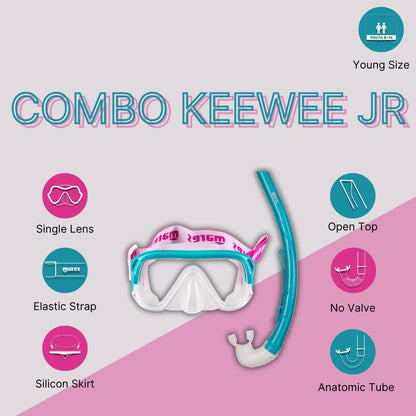 Mares Unisex-Youth Combo Keewee Jr Maske und Schnorchel
