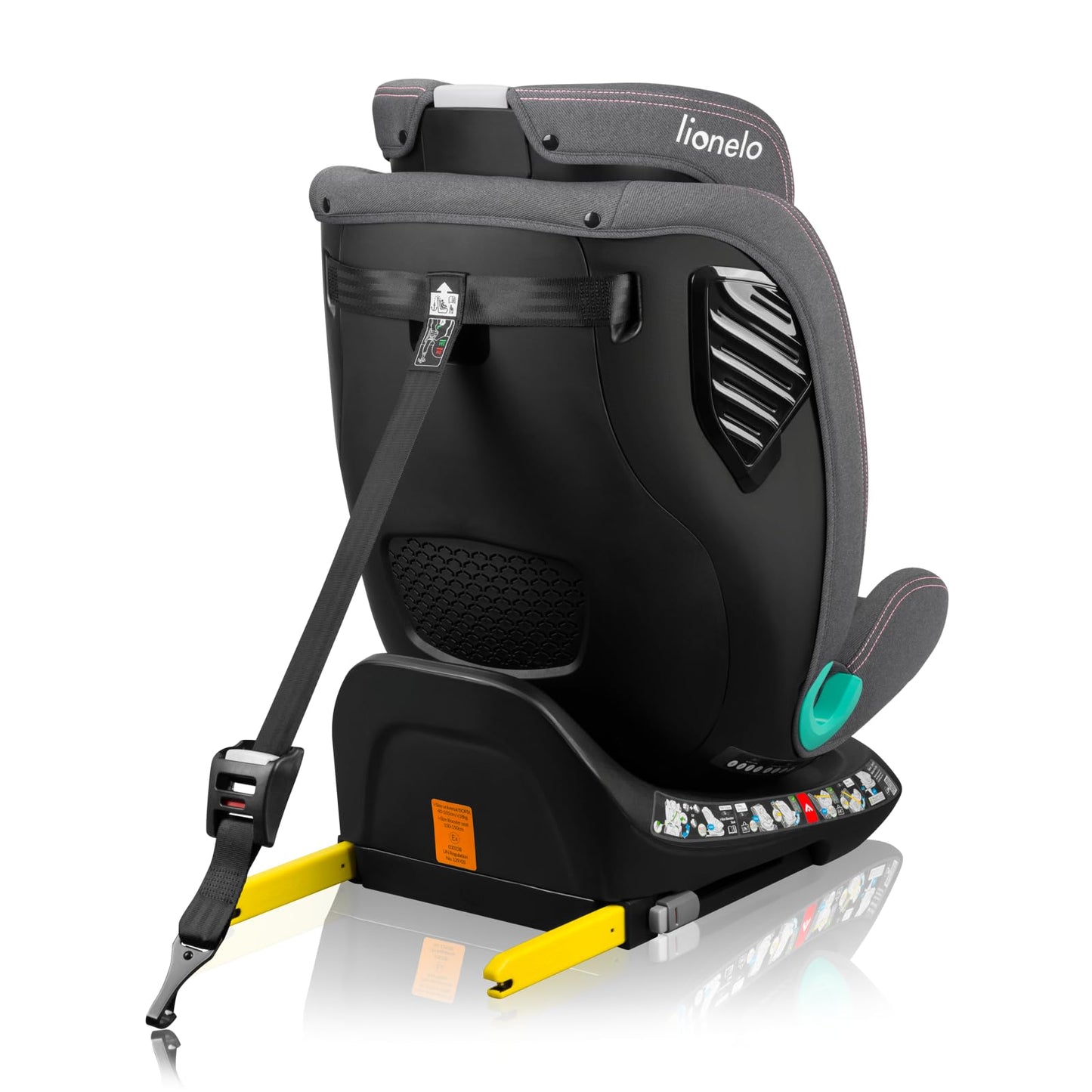 LIONELO Bastiaan i-Size One 360o drehbarer Autositz für Kinder von 40-150 cm, Montage in Fahrtrichtung und entgegen der Fahrtrichtung möglich, ISOFIX Pas TopTether Einstellbare Rückenlehne - Meloni2