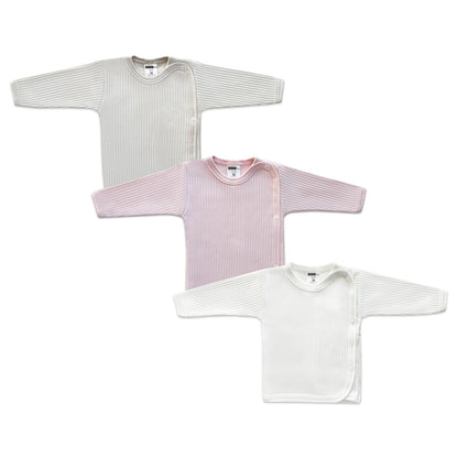 MEA BABY Unisex Baby Wickelshirt Wickeljacke Langarm, 100% Baumwolle im 5er Pack. Wickelshirt für Mädchen, Wickelshirt für Junge