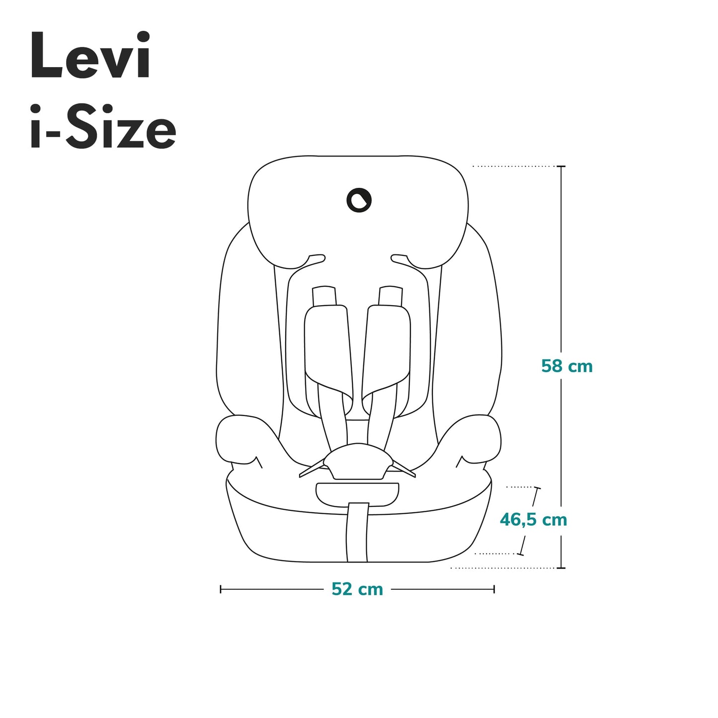LIONELO LEVI I-SIZE 76-150 cm Kinderautositz, Gruppe 1 2 3, Seitenschutz, 10 Grad Kopfstützenverstellung Bequeme Armlehnen Verstellbare Rückenlehne, R129 i-Size