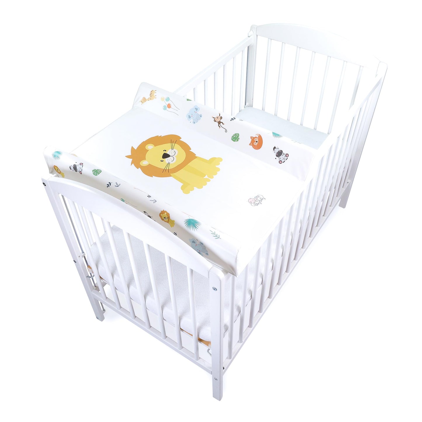 Wickelunterlage Wickelauflage Keil 70x47 cm - Wickeltischauflage für Babys abwaschbare und wasserdichte Wickelmulde ideal für Babybett und Wickeltisch Kaninchen Motiv