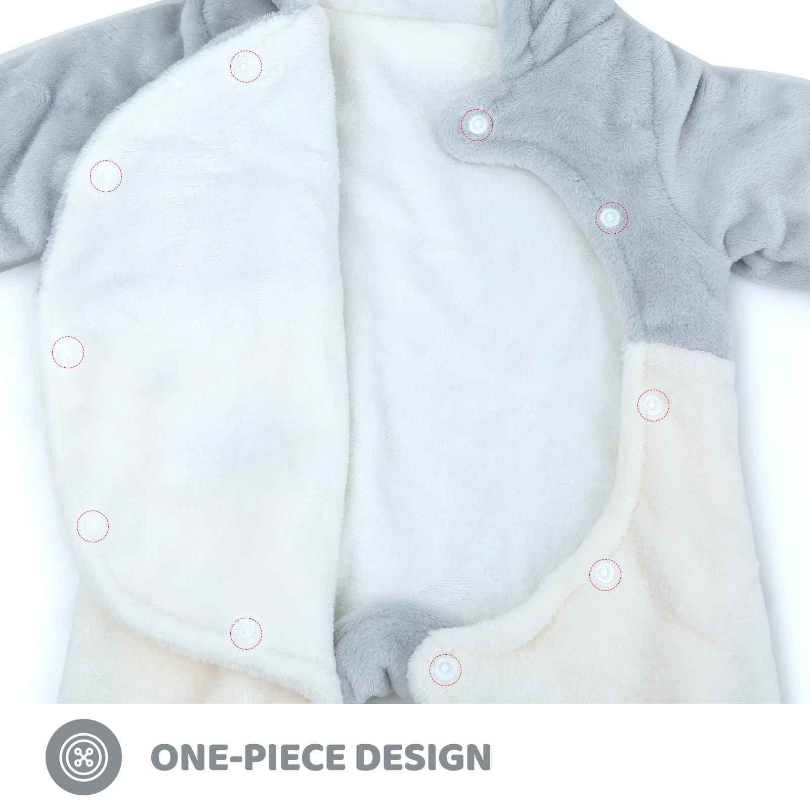 WYTbaby Baby Overalls Winter Snowsuit Baby Flannel Warmer Winter Overalls Jumpsuit for Boys Girls