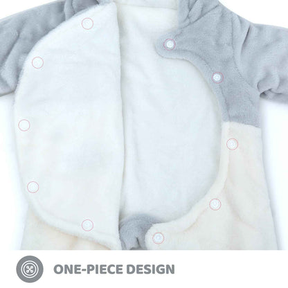 WYTbaby Baby Overalls Winter Snowsuit Baby Flannel Warmer Winter Overalls Jumpsuit for Boys Girls