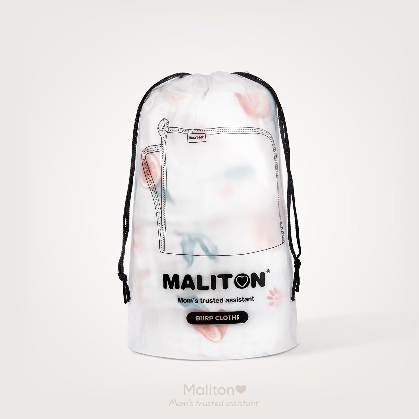 Maliton 6 Stück Baby Spucktücher für Jungen/Mädchen,aus 100% Baumwollem,weich, langlebig, luftdurchlässig und extrem saugstark (Zoo-Muster),50x25cm