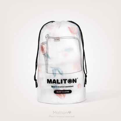 Maliton 6 Stück Baby Spucktücher für Jungen/Mädchen,aus 100% Baumwollem,weich, langlebig, luftdurchlässig und extrem saugstark (Zoo-Muster),50x25cm