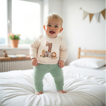 1. Jahr Geburtstag Outfit Baby Junge Kleidung Set Langarm Sweatshirt und Hose Kleidung Sets für Jungen