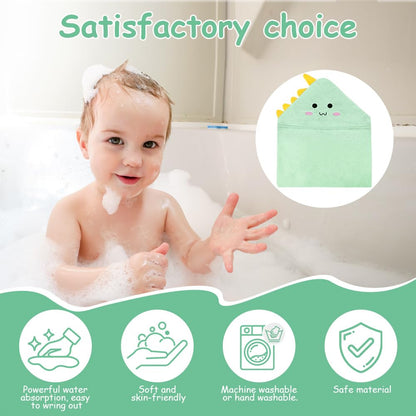 Aolso Hooded Towel Baby, 80 x 80 cm Baby Towel Hood, Baby Wash Cloth, Coral Fleece Baby Towel with Hood for Newborns, Soft and Super Absorbent, Unisex (Grey Elephant)