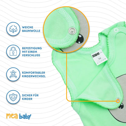 MEA BABY Unisex Baby Romper with Print 100% Cotton Pack of 5 Baby Romper for Girls Baby Romper for Boys
