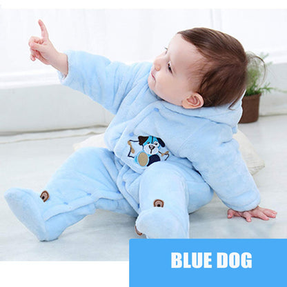 Gaorui Newborn Unisex Baby Winter Jumpsuit with Hood Romper Fleece Onesie All in One Snowsuit Outfits