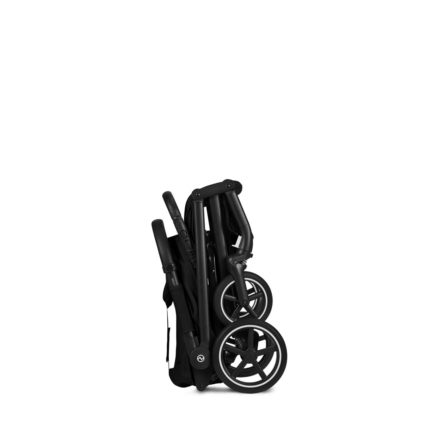 Cybex Gold Kinderwagen Beezy mit One-Pull Harness, Ab Geburt bis ca. 4 Jahre (max. 22 kg), Kompakt und ergonomisch, Magic Black (Schwarz mit schwarzem Rahmen)