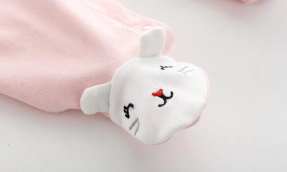 KIDDLETOWN Baby Pyjamas Newborn Baby Girls 0-3 Months Organic Cotton Long Sleeve Popper Frog Cartoon