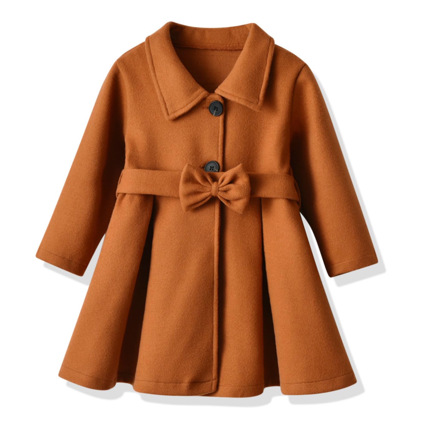 Kleinkind Baby Mädchen Kleidung Jacke Mantel Langarm Plain Knöpfe Kleid Mantel Herbst Outfit