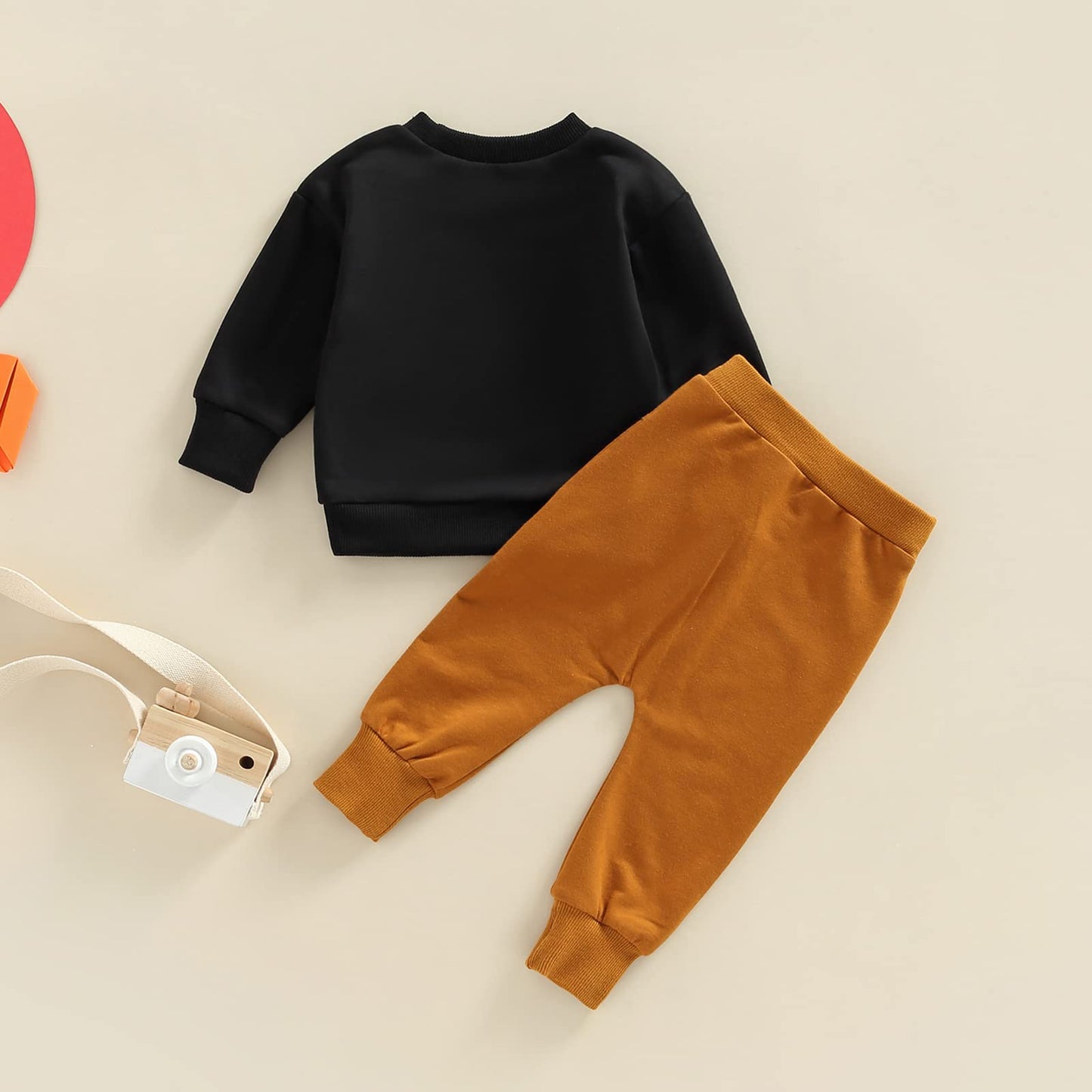 Baby Unisex Weihnachten 2-teilige Hosen Set Jungen Mädchen Weihnachten Outfit Langarm Lebkuchen Papas Mädchen Briefdruck Sweatshirt + Jogginghose Weihnachten Outfit Set Weihnachten Streetwear