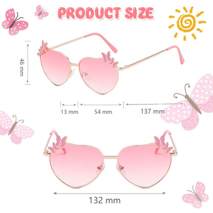 Hifot Sonnenbrille Kinder für Mädchen, Kinder Pilotenbrille mit Edelstahl Metall Gestel Kleinkind Sonnenbrille Kinder Sonnenbrillen 3-12jahre
