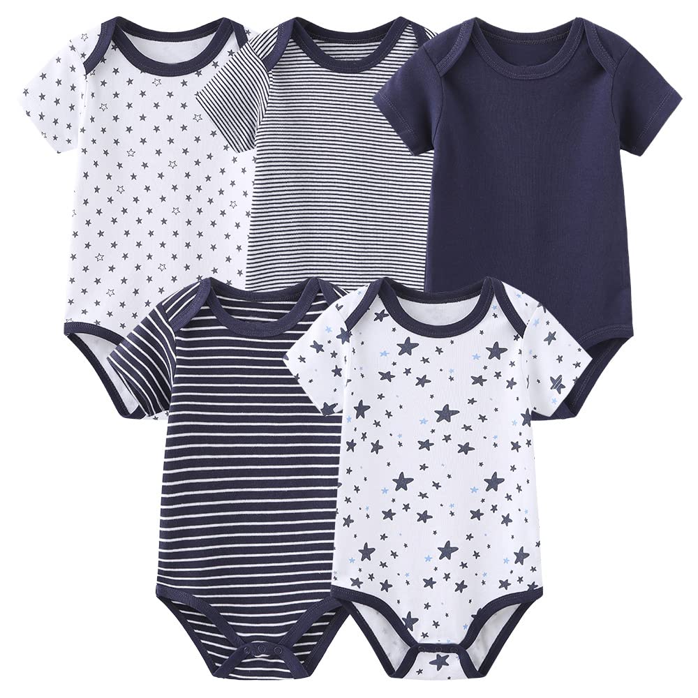 TONE Bodys Kurzarm für Neugeborene Baby Jungen und Mädchen 0-3m/3-6m/6-9m/9-12m Baumwolle
