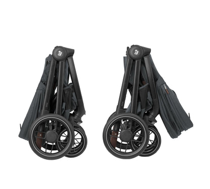 Maxi-Cosi Oxford Plus Baby Stroller 2 in 1 Set with Carrycot 0-4 Years 0-22kg Compact Folding Soft Suspension 3 Reclining Positions 10kg Storage Basket Twillic Graphite 