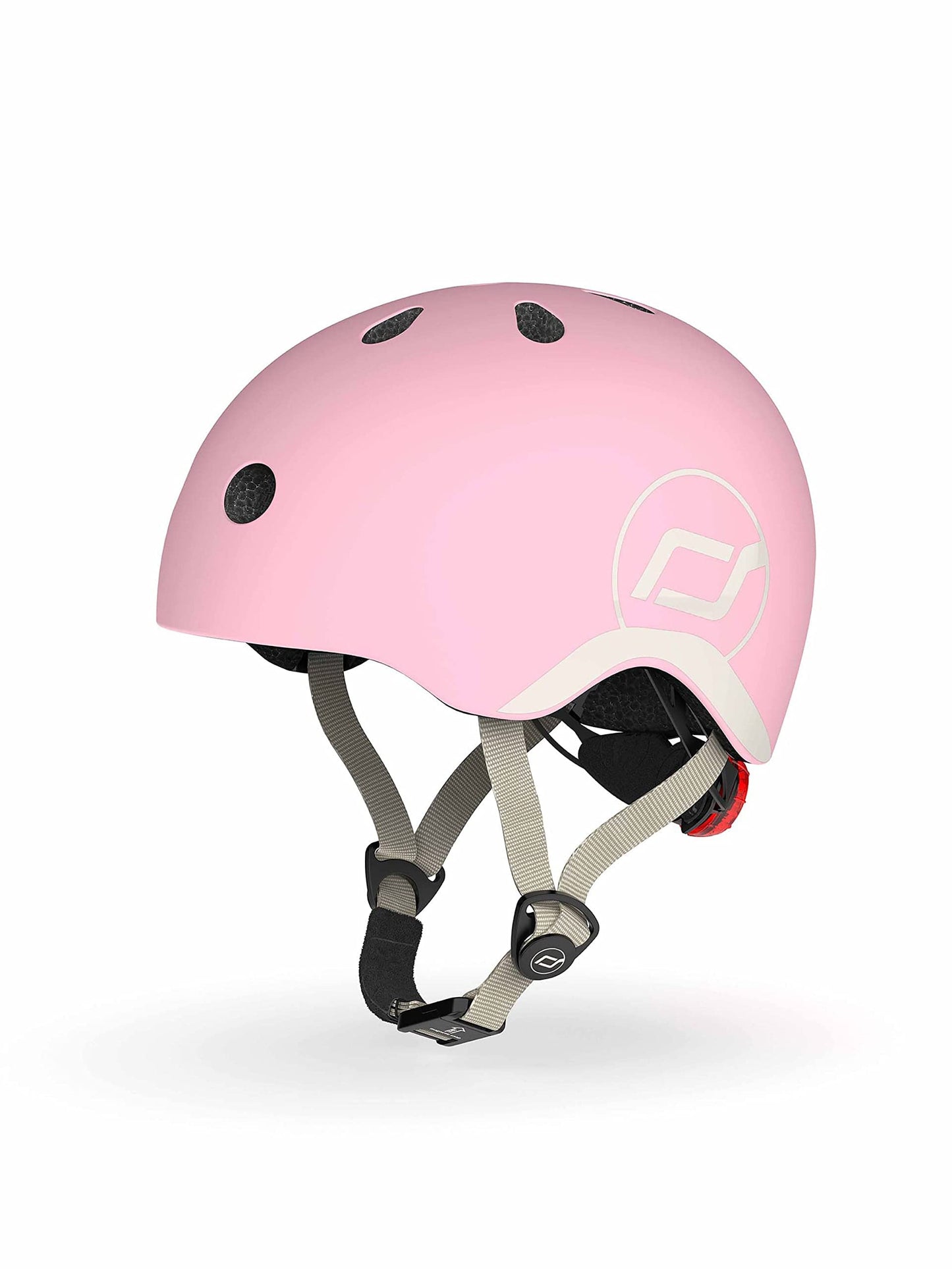 Scoot and Ride Babyhelm mit verstellbaren Trägern, Mattes Finish, Größen XXS, inklusive LED-Sicherheitslicht und weicher Fleece-Polsterung für zusätzlichen Schutz