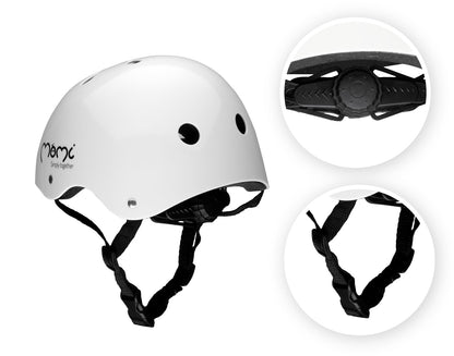 MoMi Mimi children's helmet, adjustable, head circumference 47–58 cm (1-4 years), shock- and impact-resistant bicycle helmet for children, 11 ventilation openings, foam padding, adjustable chin strap 