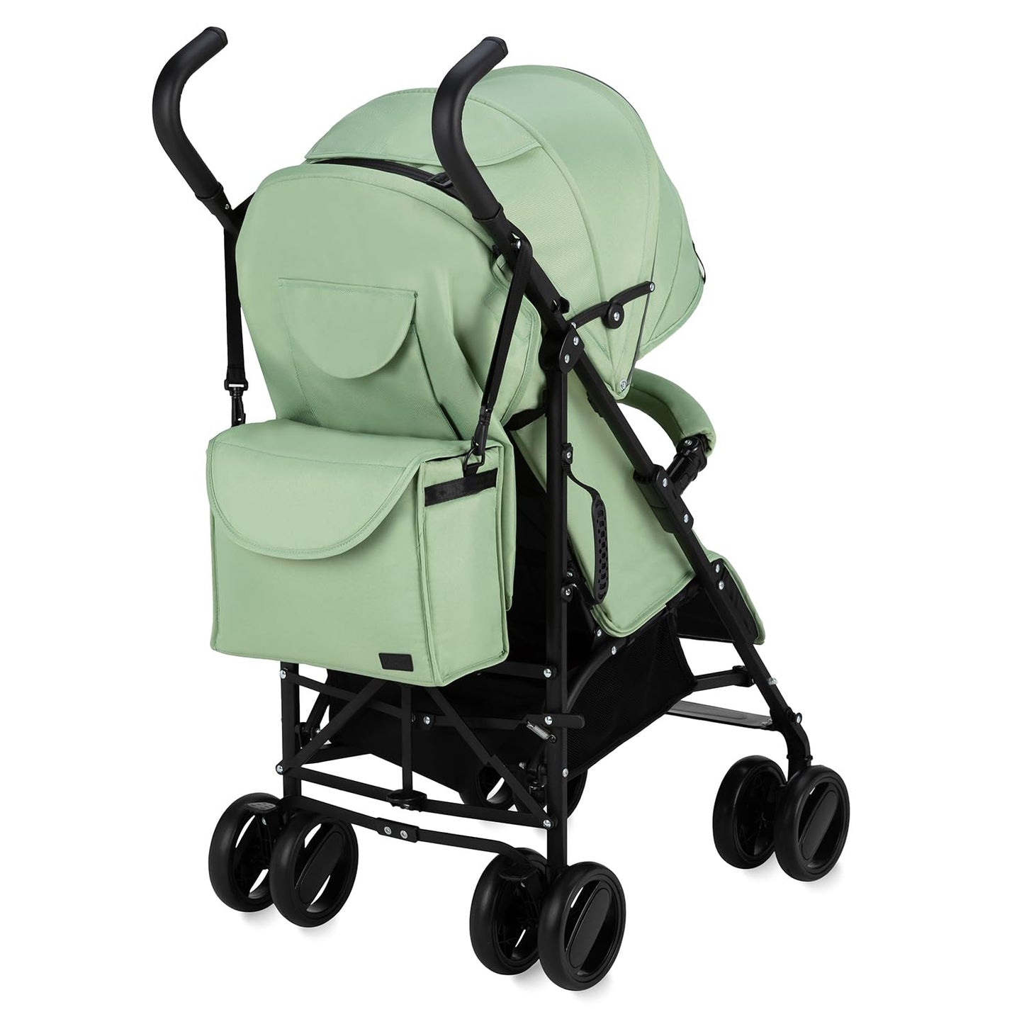 MoMi AKIRA Kinderbuggy Kinderwagen ab 6 Monaten (bis 15 kg), verstellbarer 5-Punkt-Sicherheitsgurt, Babytasche, Einkaufskorb, Regen- und Insektenschutz.