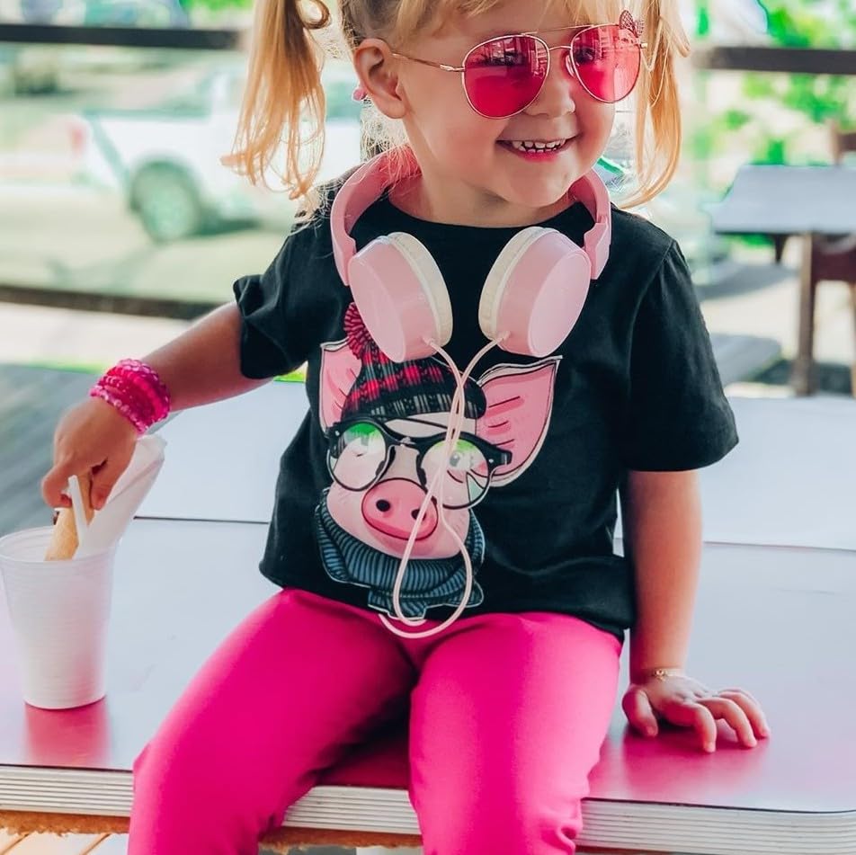 Hifot Sonnenbrille Kinder für Mädchen, Kinder Pilotenbrille mit Edelstahl Metall Gestel Kleinkind Sonnenbrille Kinder Sonnenbrillen 3-12jahre