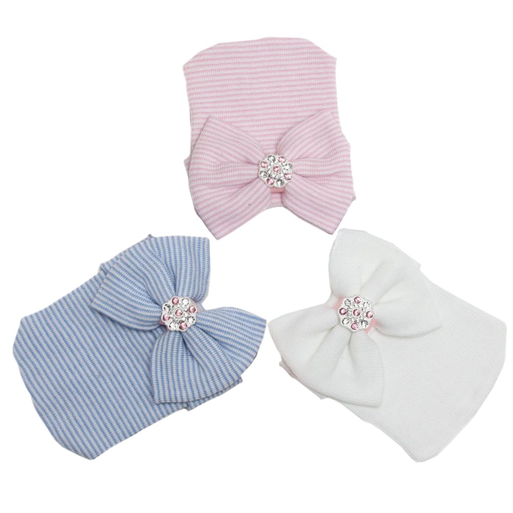 DRESHOW Neugeborenes Baby Mütze Hut und Handschuhe Set Beanie Bekleidung Unisex Infant Hut Kindergarten Mütze Baby Jungen Mädchen 0-6 Monate