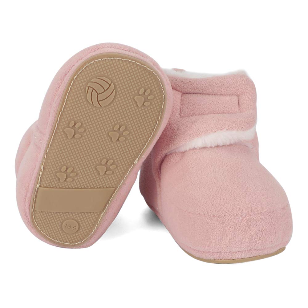 Unisex Baby Boys Girls Warm Winter Boots Rubber Sole Non-Slip Winter First Walking Shoes