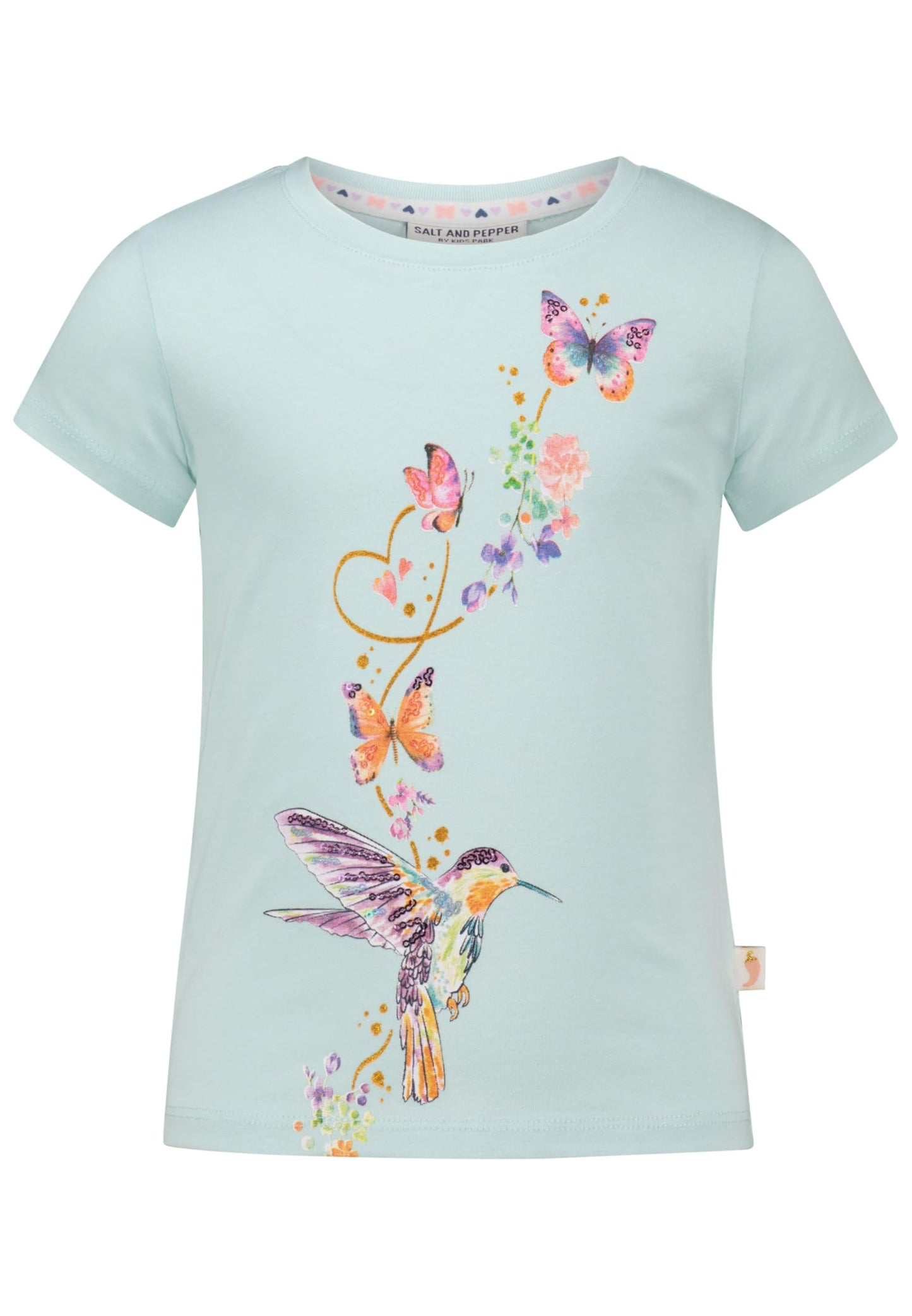 SALT AND PEPPER Mädchen Colibri Glitterprint und Pailletten T-Shirt ja