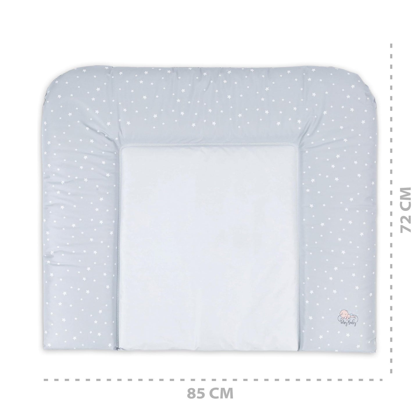 Wickelauflage Wickelunterlage abwaschbar und wasserdicht 75x72 cm - Wickelmatte zum Auflegen auf Wickeltisch Wickelaufsatz Wickelkommode oder Waschmaschine changing mat 75 x 72 Safari Motiv