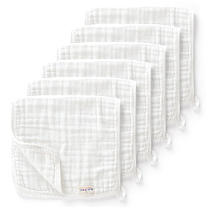 Maliton 6 Stück Baby Spucktücher für Jungen/Mädchen,aus 100% Baumwollem,weich, langlebig, luftdurchlässig und extrem saugstark (Zoo-Muster),50x25cm