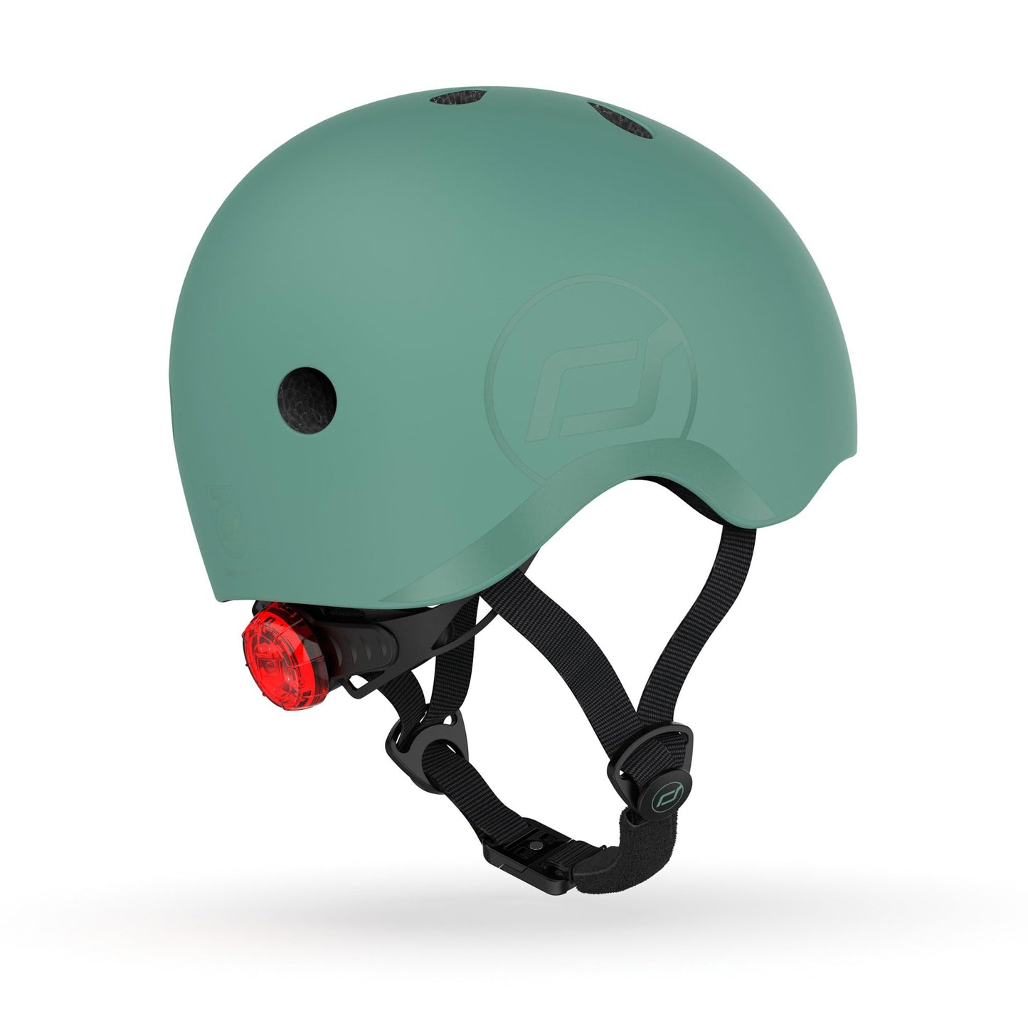 Scoot and Ride Baby Helmet with Adjustable Straps - Matte Finish - Small and Medium - Includes LED Safety Light and Soft Fleece Padding for Extra Protection
