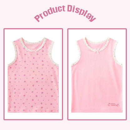 Lohhbve 4er-Pack Klassische, solide Camisole-Unterhemden für Kinder für 2–10 Jahre, Kleinkind-Mädchen, Baumwoll-Racerback-Tanktop, Multipack