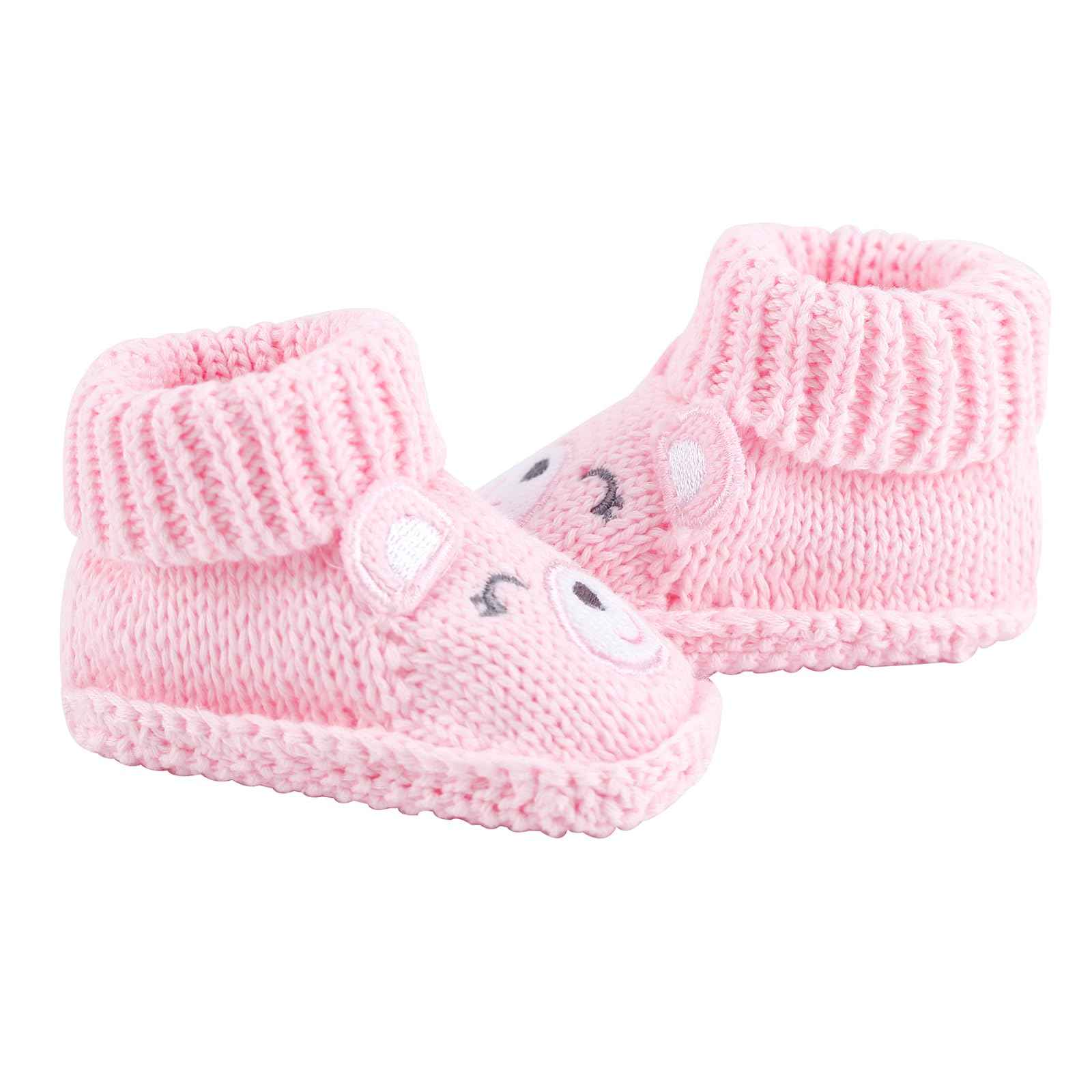 LACOFIA 2 Pairs Newborn Knitted Baby Shoes Soft Baby Boys Girls Ankle Boots 0-3 Months