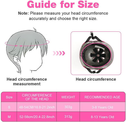Flintronic Children's Bicycle Helmet, Children's Helmet, Bicycle Helmet for Children, Adjustable Skateboard Helmet for Bicycle, Skateboard, Scooter, Skating, Scooter, BMX for 2-13 Years