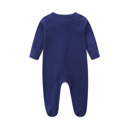 Baby Schlafanzug, Baby Strampler, Neugeborene Strampler Doppelreißverschluss, Baumwolle Langarm Schlafanzug Neugeborene, Schlafstrampler Pyjam Kleidung für Junge Mädchen 0-3 Monate