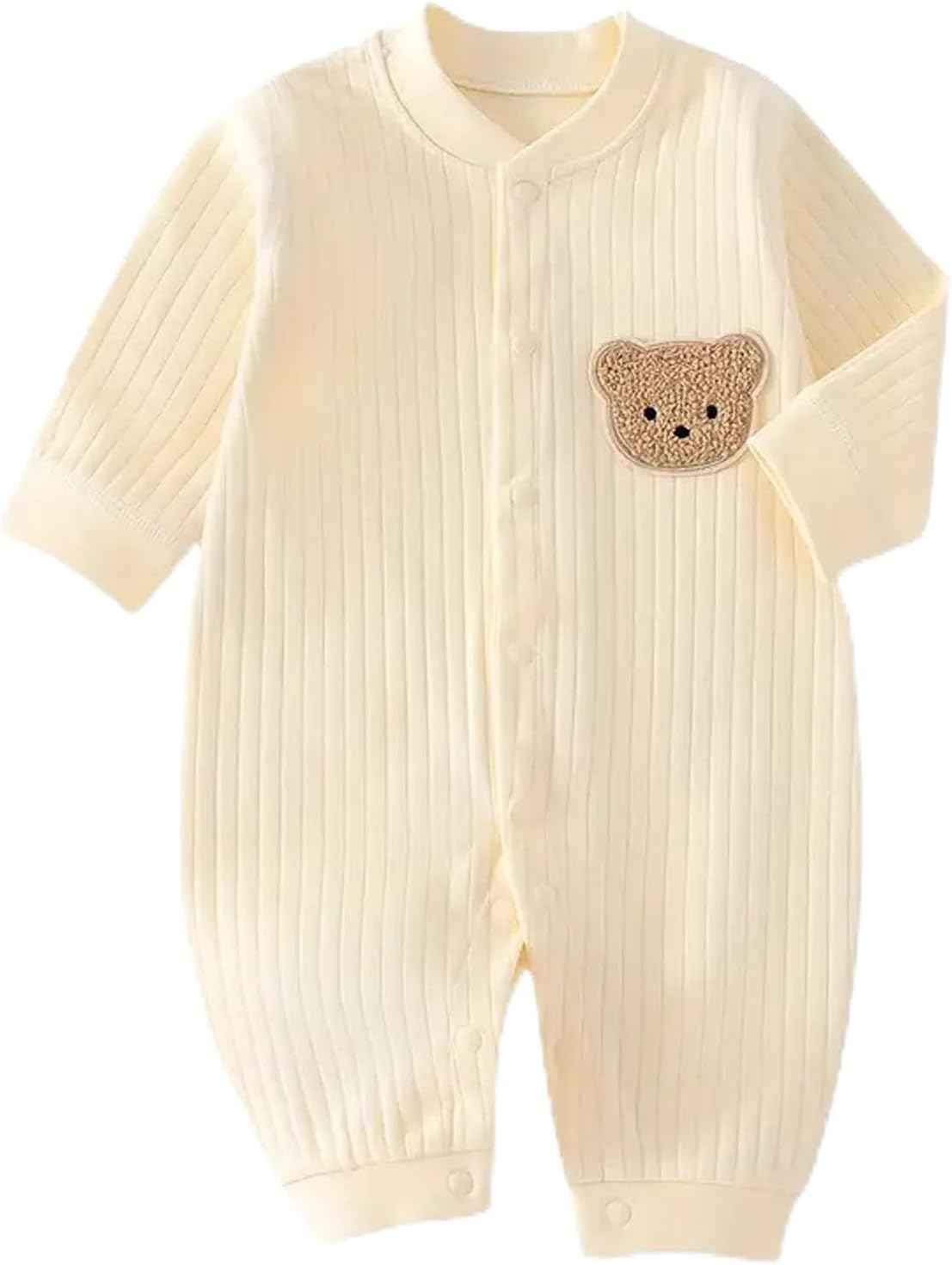 KeCool Unisex Baby Clothing Newborn 100% Cotton Soft Long Sleeve Romper Baby Bodysuits Newborn Clothes for Boys and Girls, Comfortable Baby Romper Newborn Clothing Boys Girls
